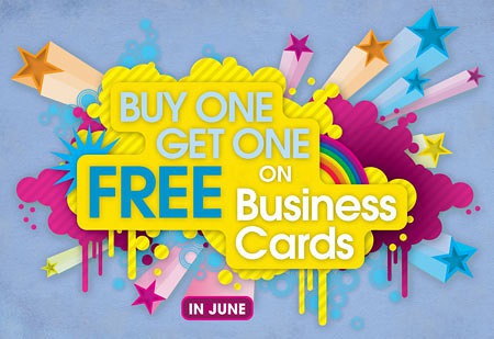 Buy one, Get one FREE - Business Cards all June long!