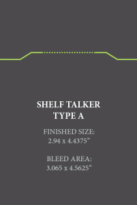 3x4 Die-Cut Shelf Talker, Type-A