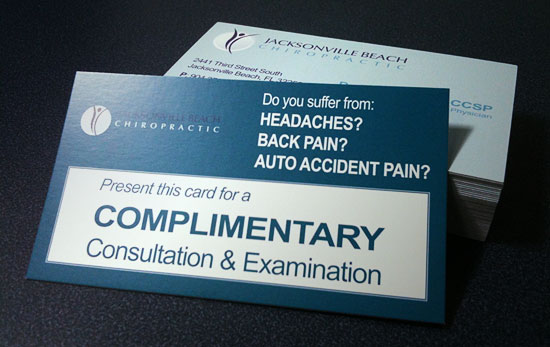 Business cards also can service as complimentary vouchers.